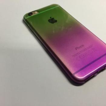 iPhone 6 6S (4,7&quot;) zöld és lila színű 0,3mm ultra vékony szilikon tok kép