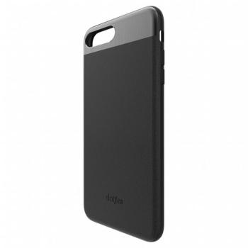 iPhone 6 Plus / 6S Plus (5,5&quot;) hátlap tok, bőr tok, fekete, prémium, Dotfes G03 kép