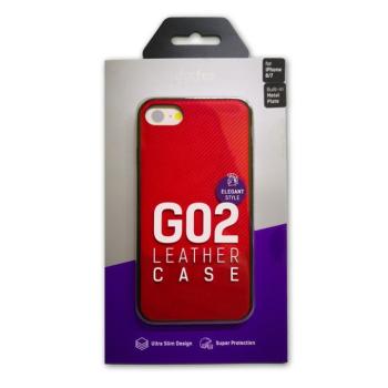 iPhone 7 / 8 / SE 2020 / SE 2022 (4,7&quot;) hátlap tok, carbon prémium, mágneses, piros, Dotfes G02MS kép