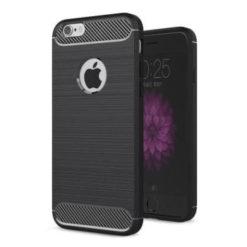 iPhone 7 / 8 / SE 2020 / SE 2022 (4,7&quot;) szilikon tok, fekete, kivágott, Carbon fiber kép