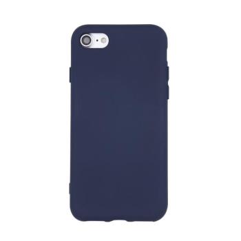iPhone 7 / 8 / SE 2020 / SE 2022 (4.7&quot;) szilikon tok, hátlap tok, velúr belső, kék, matt, Silicone Case kép
