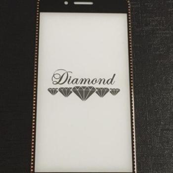 iPhone 7 Plus / 8 Plus (5,5&quot;) előlapi üvegfólia, 3D, fekete-arany, Diamond kép