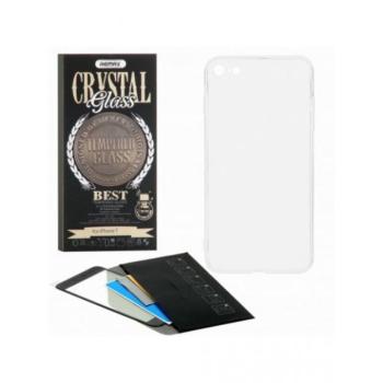 iPhone 7 Plus / 8 Plus (5,5&quot;) előlapi üvegfólia, 3D PET, fekete, Remax GL-08 kép