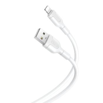 iPhone 8pin adatkábel, 1M, 2.1A, fehér, XO NB212 kép