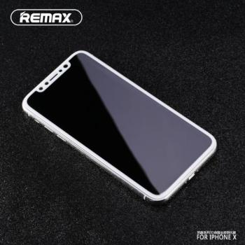 iPhone X / XS / 11 Pro (5,8&quot;) előlapi üvegfólia, 3D, fehér, Remax GL-04 kép