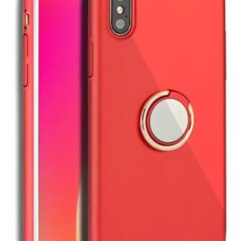 iPhone X / XS (5,8&quot;) hátlaptok, TPU tok, gyűrűs, mágneses, piros, Joway BHK35 kép