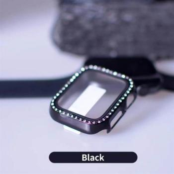 iWatch 1/2/3 38mm Lito S+ Köves Üveg Előlap - Fekete kép