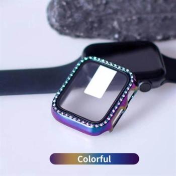 iWatch 4/5/6/SE 40mm Lito S+ Köves Üveg Előlap - Fekete Kaméleon kép