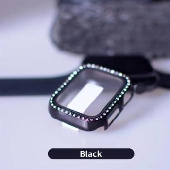 iWatch 7/8 41mm Lito S+ Köves Üveg Előlap - Fekete kép