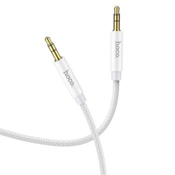 Jack-jack (3.5mm) audio kábel, szövettel bevont, ezüst, 1M, Hoco UPA19 kép