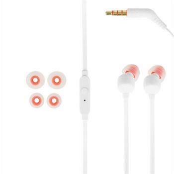 JBL T160 fülhallgató SZTEREO (3.5mm jack, mikrofon, felvevő gomb, lapos kábel) FEHÉR kép