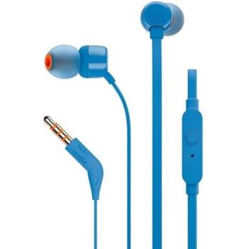 JBL T160 Vezetékes Jack 3,5mm headset / fülhallgató mikrofonnal, kék kép