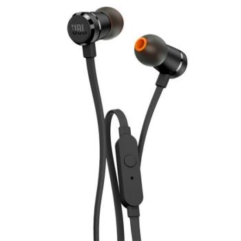 JBL T290 fülhallgató SZTEREO (3.5mm jack, mikrofon, felvevő gomb, lapos kábel) FEKETE kép