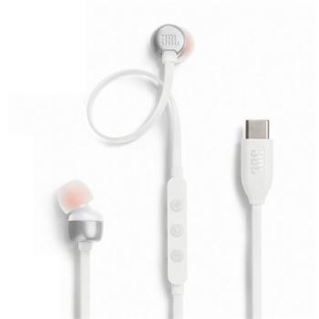 JBL T310 fülhallgató SZTEREO (Type-C, felvevő gomb, lapos kábel) FEHÉR kép