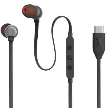 JBL Tune 310C Vezetékes fülhallgató mikrofonnal, USB-C, fekete kép