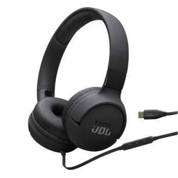 JBL TUNE 520C vezetékes fejhallgató SZTEREO (Type-C, mikrofon, összehajtható) FEKETE kép