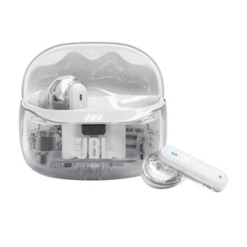 JBL TUNE BEAM2 GHOST EDITION bluetooth fülhallgató SZTEREO (v5.3, TWS, mikrofon, aktív zajszűrő, IP54 + töltőtok) FEHÉR kép