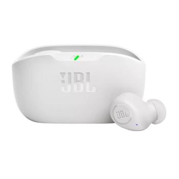 JBL VIBE BUDS bluetooth fülhallgató SZTEREO (v5.2, TWS, mikrofon, mélyhang kiemelés, IP54 + töltőtok) FEHÉR kép