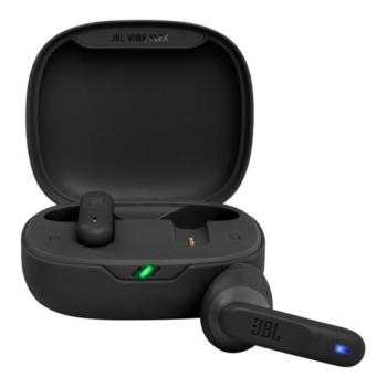 JBL VIBE FLEX bluetooth fülhallgató SZTEREO (v5.2, TWS, mikrofon, mélyhang kiemelés, IP54 + töltőtok) FEKETE kép