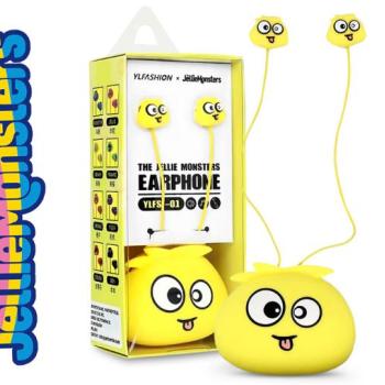Jellie Monsters vezetékes fülhallgató 3,5 mm jack csatlakozóval - Ylfashion YLFS-01 - sárga kép