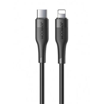 JOYROOM adatkábel és töltő (Type-C - lightning 8pin, 20W, gyorstöltés támogatás, 120cm, törésgátló) FEKETE Apple iPhone SE 3 (2022), Apple iPhone 14, Apple iPhone 14 Pro, Apple iPhone 14 P kép