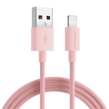 JOYROOM adatkábel (USB - lightning, 2.4A, 200cm, cipőfűző) RÓZSASZÍN Apple IPAD Pro 12.9 (2015), iPhone 6S 4.7, IPAD Pro 9.7 kép