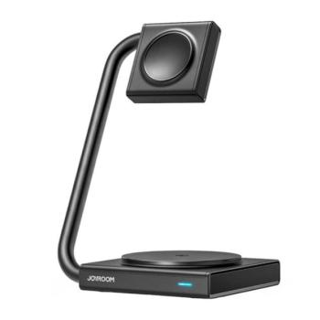 JOYROOM asztali töltő 2in1 (15W, wireless, MagSafe, Apple Watch töltő) FEKETE Apple Watch Series 5 44mm, Watch Series 5 40mm, Watch Series 4 44mm kép