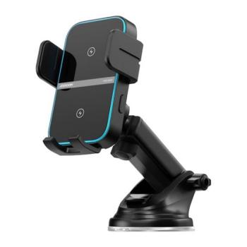 JOYROOM autós tartó (15W, tapadókorongos, műszerfalra, automata, wireless, 4.7-6.8&quot; méret) FEKETE kép