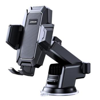 JOYROOM autós tartó (műszerfalra, szélvédőre, tapadókorongos, automata, állítható kar, 4.5-6.5&quot; méret) FEKETE kép