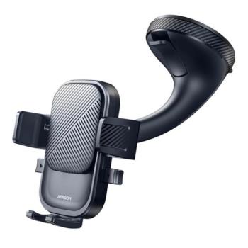 JOYROOM autós tartó (szélvédőre, tapadókorongos, automata, 360°, 4.7-6.8&quot; méret) FEKETE kép
