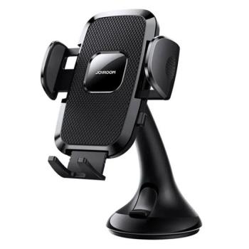 JOYROOM autós tartó (tapadtókorongos, műszerfalra, 360°, 4.7-6.7&quot; méret) FEKETE Xiaomi Redmi Note 13 4G, Asus ROG Phone 8 Pro, OnePlus Open kép