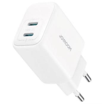 JOYROOM hálózati töltő 2 Type-C aljzat (20W, PD gyorstöltő 3.0) FEHÉR kép