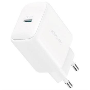 JOYROOM hálózati töltő Type-C aljzat (20W, PD gyorstöltő 3.0 + lightning kábel) FEHÉR kép