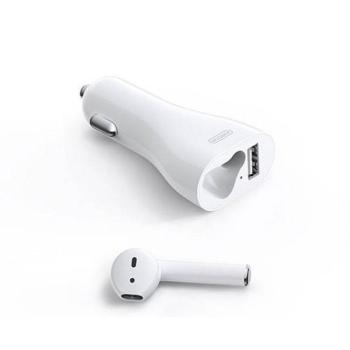 Joyroom JR-CP1 2in1 Bluetooth 5.0 Headset és Autós Töltőfej - Fehér kép