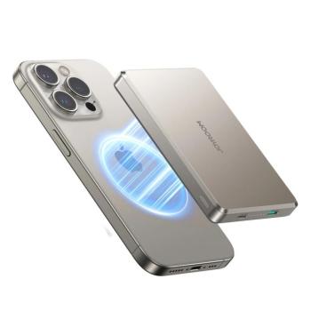Joyroom JR-PBM08 Pro powerbank 1xUSB-C és 1x Lightning csatlakozással 10000mAh 20W 3A PD - titánszürke kép