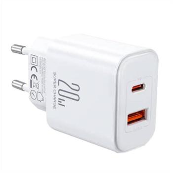 Joyroom JR-TCF05 Flash USB-A- USB-C hálózati töltő, 20W, fehér kép