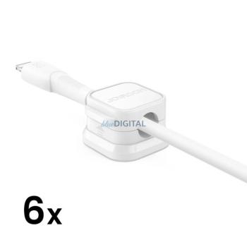 Joyroom JR-ZS368 mágneses kábelrendező - fehér (6 db) kép