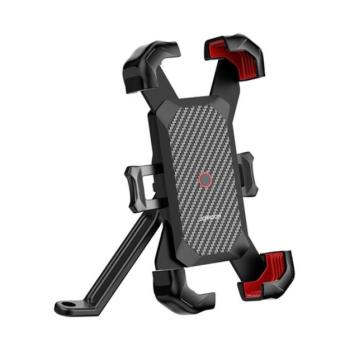 JOYROOM kerékpáros és motoros telefontartó (kormányra rögzíthető, 4.7 - 7&quot; méret) FEKETE CAT S60, Apple iPhone 7 4.7, Apple iPhone 7 Plus 5.5, Blackberry DTEK50 , Vodafone Smart turbo 7 kép