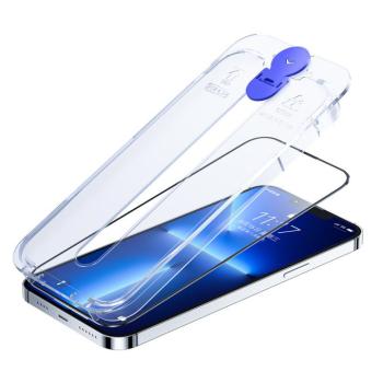 Joyroom Knight üveg iPhone 14 Plus készülékhez, átlátszó rögzítőkészlettel (JR-H11) kép