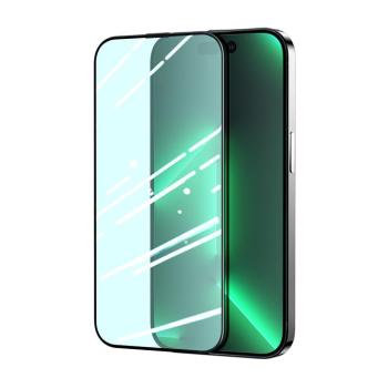 Joyroom Knight zöld üveg iPhone 14 Pro készülékhez teljes képernyőre, kék fény elleni szűrővel (JR-G02) kép