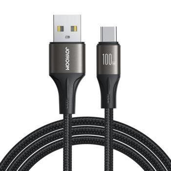 Joyroom Light-Speed Series SA25-AC6 USB-A / USB-C gyors átviteli kábel 100W 1,2m - Fekete kép
