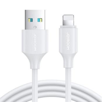 JOYROOM LONG-LASTING adatkábel (USB - lightning, 2.4A, gyorstöltő, 100cm) FEHÉR kép