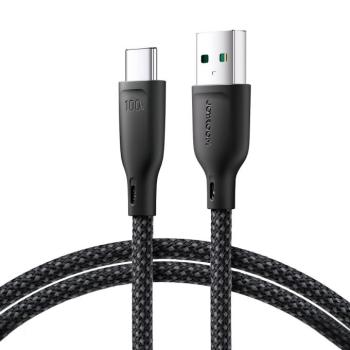 Joyroom Multi-Color Series SA34-AC6 USB-A / USB-C kábel 100W gyors átvitel 1m - Fekete kép