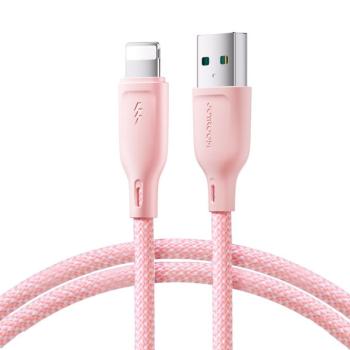 Joyroom Multi-Color Series SA34-AL3 USB-A / Lightning 3A kábel 1m - rózsaszín kép