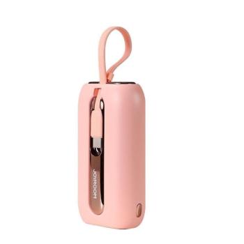 Joyroom powerbank 10000mAh Színes Series 22.5W 2 beépített USB C és Lightning kábellel rózsaszín (JR-L012) kép
