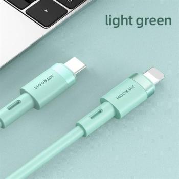 Joyroom S-1230N9 PD USB Type-C 3A 1.2M Adatkábel - Világoszöld kép