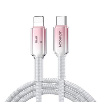 Joyroom S-A42 Crystal-Clear Series Type-C - Lightning kábel 30W 120cm - fehér kép
