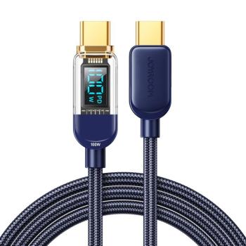 Joyroom S-CC100A4 PD USB Type-C 100W 1.2M Digitális Adatkábel - Kék kép