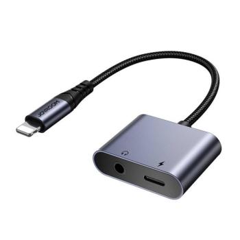 Joyroom SY-L01 Lightning - Lightning/3.5mm jack adapter - fekete kép