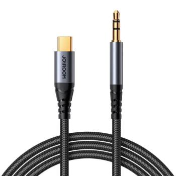 Joyroom sztereó audiokábel AUX 3,5 mm mini jack - USB-C telefon 1,2 m fekete (SY-A07) kép